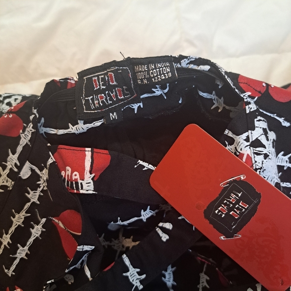 Dead Threads Goth Dress Zipper Broken Heart Skull Barbed Wire Emo Alt Open Back - Picture 11 of 11